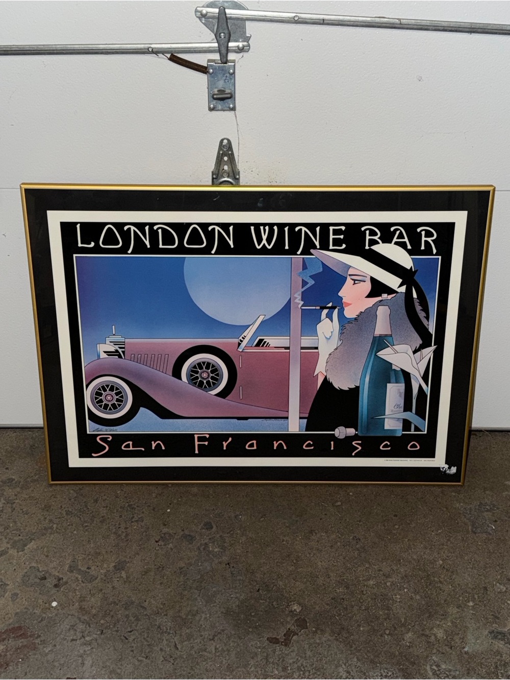 Concept Art Gallery Wine Publishing 1980 London Wine Bar San Francisco Poster US